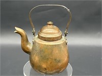 Antique Copper over Brass Kettle from Finland
