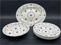 6- Churchill Georgia Collection B&W Dishes: