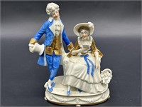 Vintage Porcelain Gallant Couple Figurine, Italy