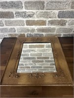 Vintage Carved Wood Framed Mirror