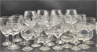 Lot of Clear Glass Barware Stems, as pictured