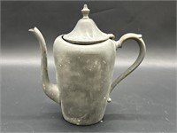 Vintage Pewter Coffee Pitcher, Marked