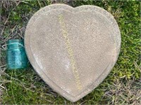 Heart shaped garden stepping stone