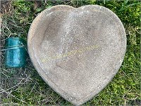 Heart shaped garden stepping stone