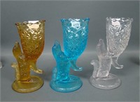 Three Findley Novelty Cornucopia Vases