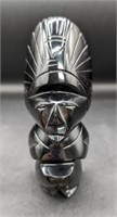 Black Onyx Obsidian Carved Idol God