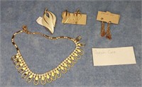 Sarah Coventry Necklace; Pin & Earrings