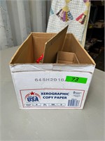 Box of toys and American flags