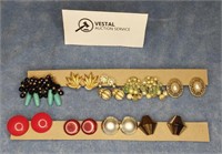 9 Sets of Clip On Earrings