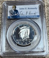 PCGS 1999 Silver Proof Kennedy PR69DCAM