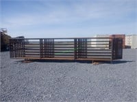 10 Unused HD Freestanding Steel Stock Panels 24'