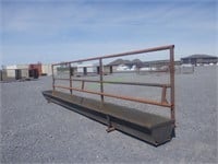 Unused Heavy Duty Steel Stock Panel w/ Feed Bunk