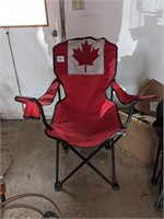 Folding Canadian Flag camp chair