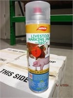 Unused Livestock Marking Paint Cases: Red