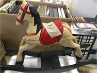 SMALL WOODEN ROCKING HORSE