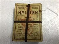 BUNDLE OF VINTAGE RALEIGH  CIGARETTES COUPONS