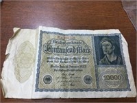1922 10,000 BERLIN BANK NOTE
