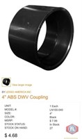 New (50 pcs) 4" ABS DWV Coupling