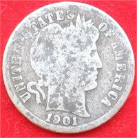 1901P Barber Dime