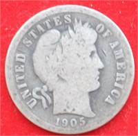 1905P Barber Dime