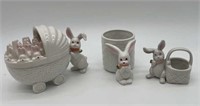 Fitz and Floyd Inc Rabbit figures