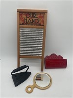 Washboard, Vintage Cast Iron, Hair Items