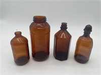 Assorted Brown Glass Bottles