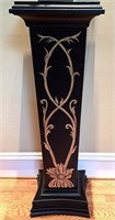 LARGE 51" TALL BLACK W GOLD ACCENT PLANT STAND