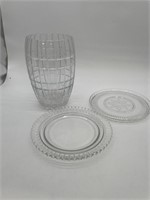 Cut Crystal Barrel  Cut Glass Platters
