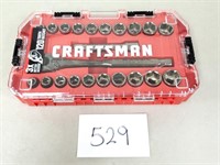 Craftsman SAE & Metric Gunmetal Chrome Socket Set