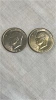 1971 AND 1972 AMERICAN SILVER DOLLARS