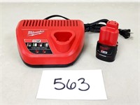 Milwaukee M12 Battery and Charger (No Ship)