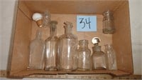 Vintage Medicine Bottles / Stoppers Lot