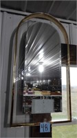 Large Beveled Glass Framed Wall Mirror
