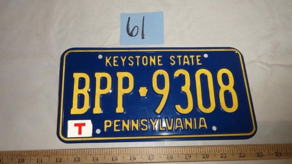 Pennsylvania License Plate