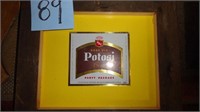 Framed Potosi Beer Label