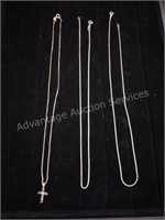 3 Sterling Necklaces