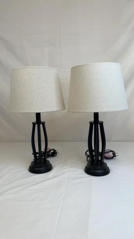 TWO METAL BASED LAMPS