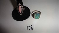 Jewelry (2) Sterling Silver Rings – size 6.5 &