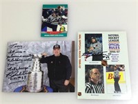 3 Signed Ron Asselstine Hockey Cards/Photos