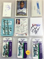 9 Music/Radio/Sports Celebrity Signed Cards, Some