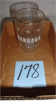 Barbara Gold Trim Glass