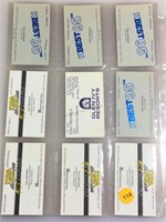 9 Sports Celebrity Signed Business Cards, Some