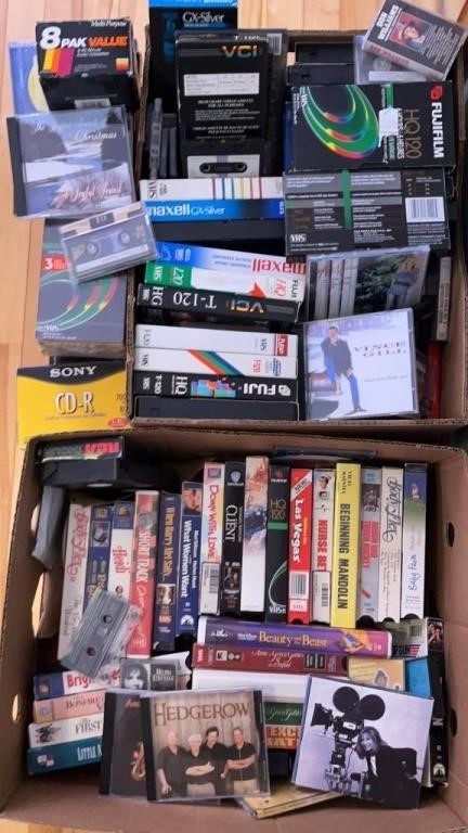 MISCELLANEOUS VHS, CDS, AND CASSETTES