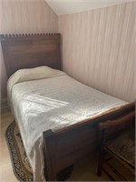 Single antique bed only  bedding & mattress not