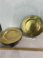 12 x 13” Gold coloured chargers