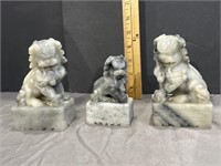 Chinese carved foo dogs