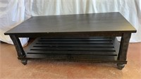 WOODEN COFFEE TABLE WITH BOTTOM SHELF