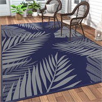 GENIMO 9'x12' Outdoor Rug - Navy & Grey