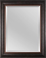 Mirrorize Beveled Wall Mirror  24x30  Brown Bronze